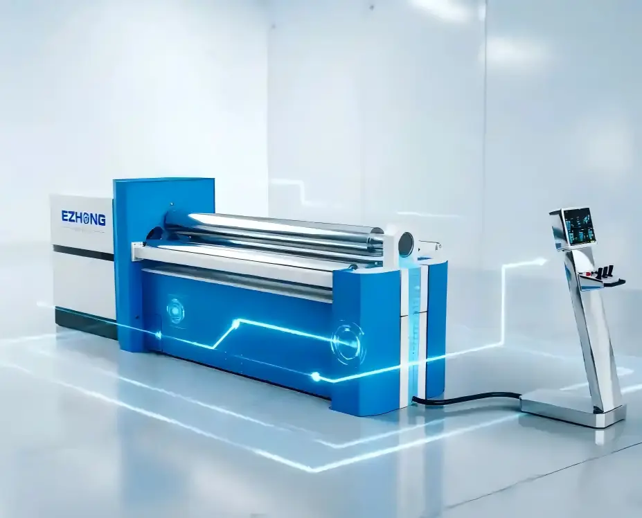 Máquina de doblado de 4 rodillos de placas finas automáticas