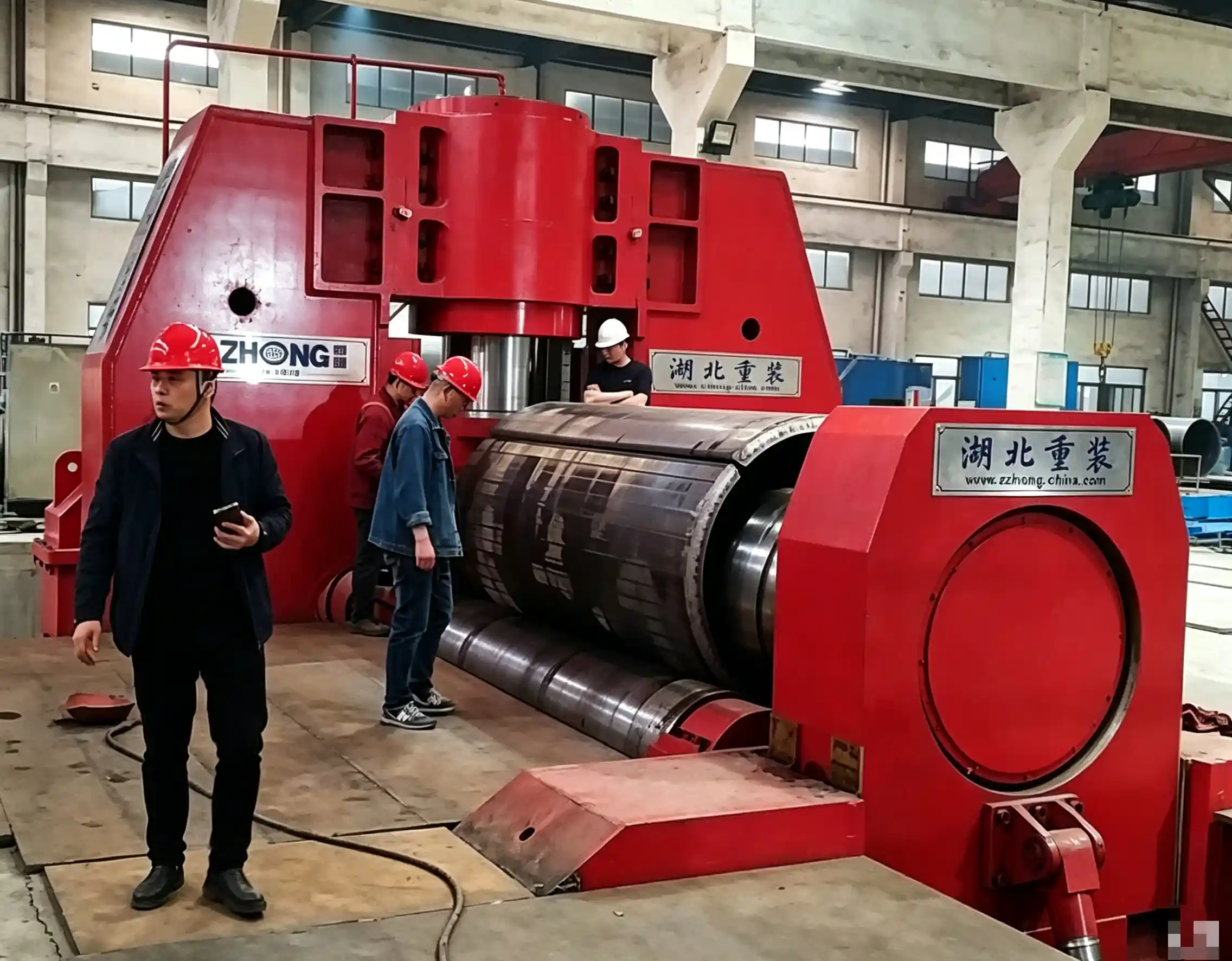 Equipo Principal de Máquina Hidráulica CNC de Ajuste de Distancia Central Tres-Rollos para Laminación de Placas