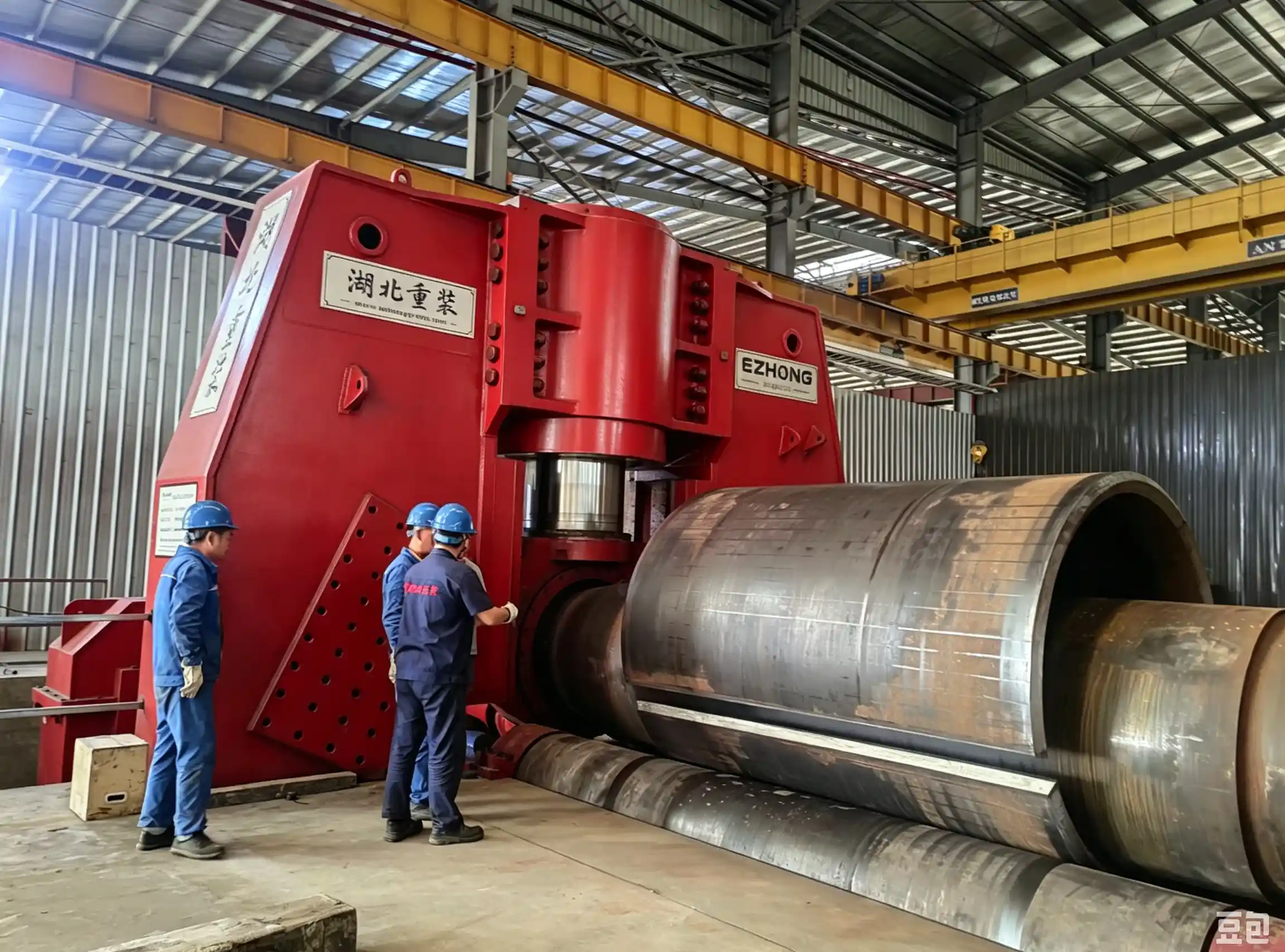 Detalle de máquina de rodillos de tres rollos 4