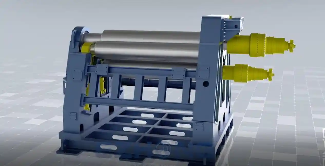 Máquina de Doblamiento de Placas de 4 Rodillos Hidráulica CNC